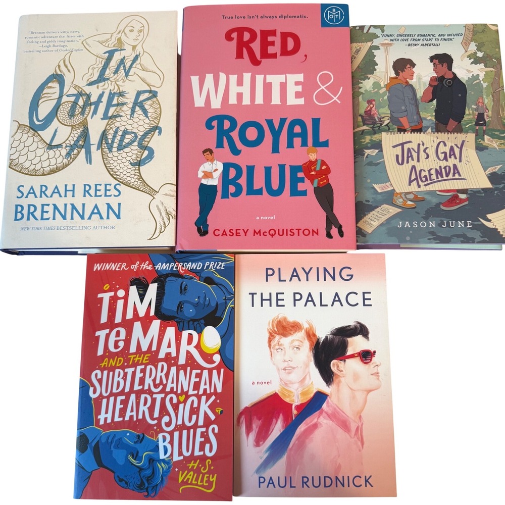 5 LGBTQ Book Lot Red White & Royal Blue Jay's Gay Agenda In Other Lands NEW
